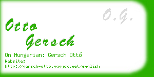 otto gersch business card